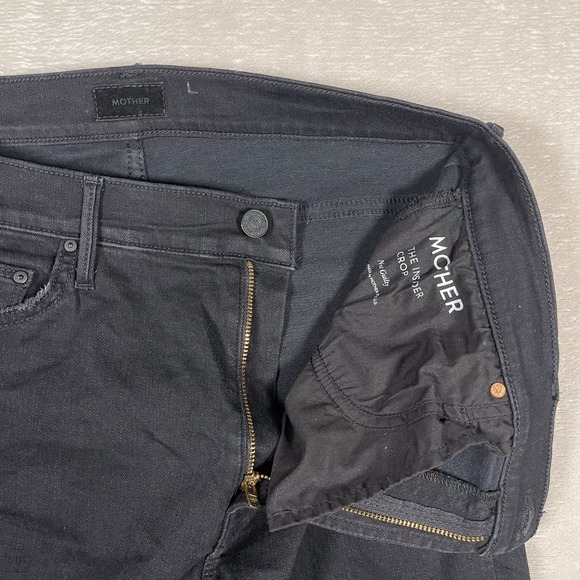 Mother Women's Jeans The Insider Crop Minimalist Casual 32 Black - Picture 2 of 10